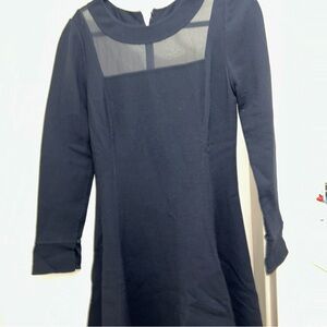 Oscar de la Renta Navy Midi Dress